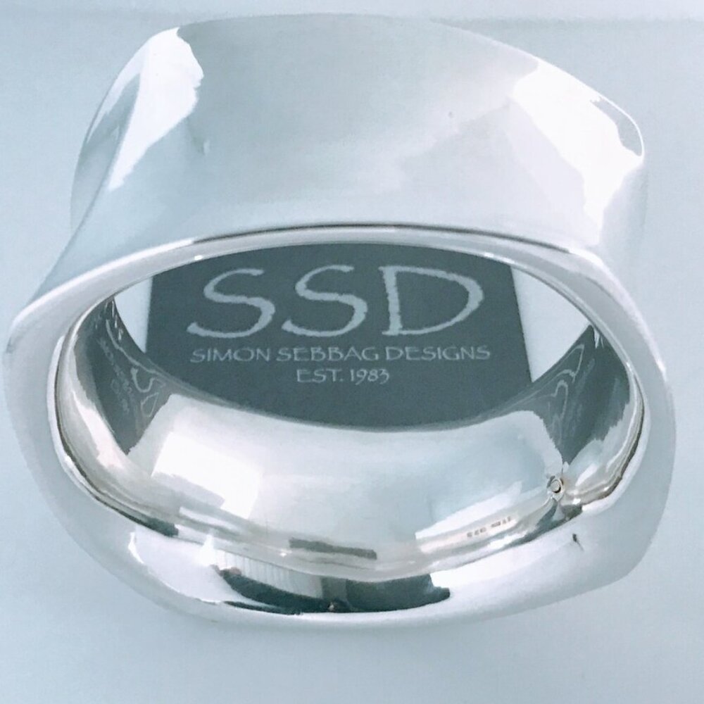 NEW - Simon Sebbag Wide Sterling Silver (925) Squared Bangle